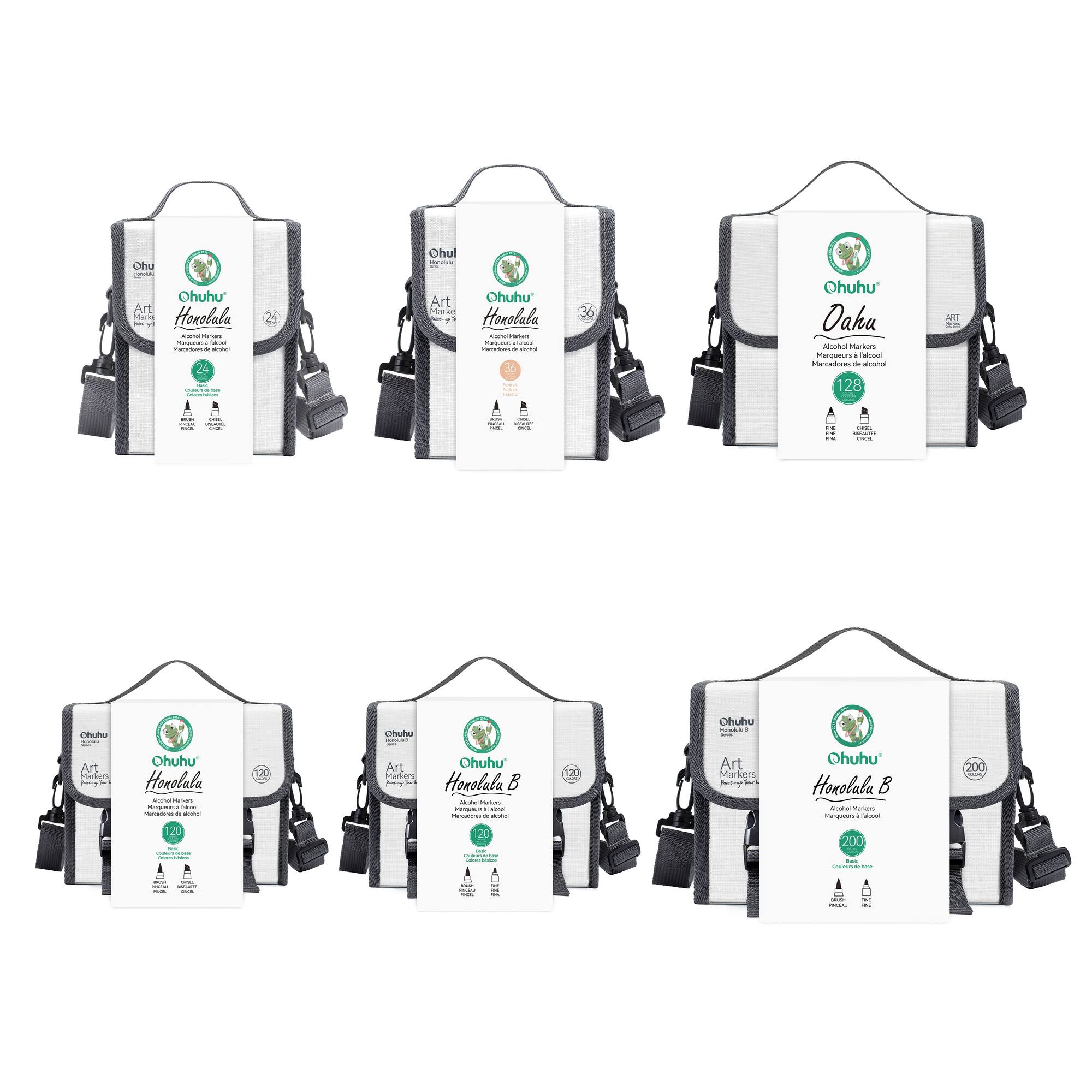 Ohuhu® Oahu 128 Color Basic Alcohol Markers